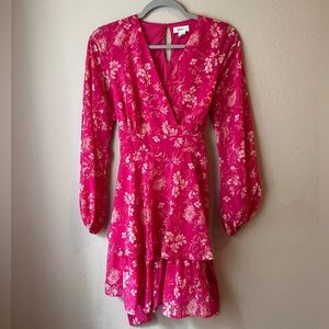 Pink Flowy Floral Dress Size Small